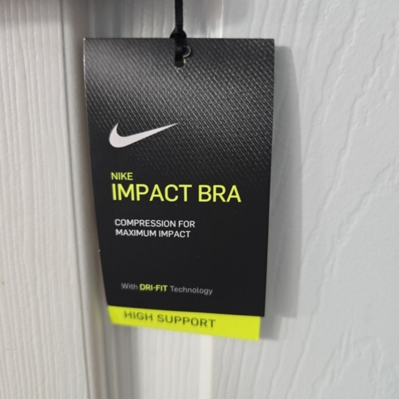 Nike impact compression‎ blue black sports bra high support NWT CD7139-432 xs - Picture 4 of 9